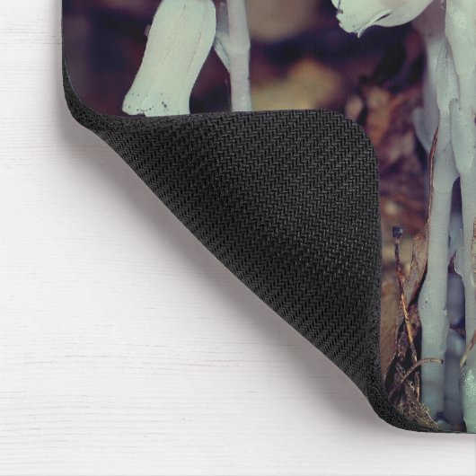 ピンクのインディアンパイプ野生の花きのこ自然 マウスパッド (コーナー)