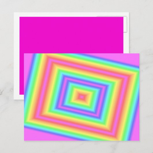 ピンクのインフィニティ ポストカード (正面/裏面)