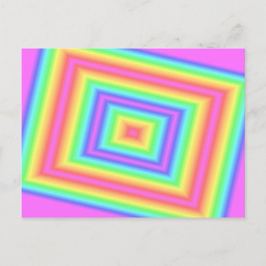 ピンクのインフィニティ ポストカード (正面)