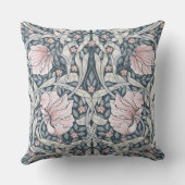 ピンクのインペリアル，ウィリアム・モリス，時代を超越したデザイン クッション (裏面)