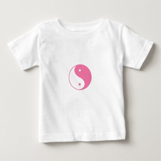 ピンクのイン – ヤンシンボル ベビーTシャツ (正面)