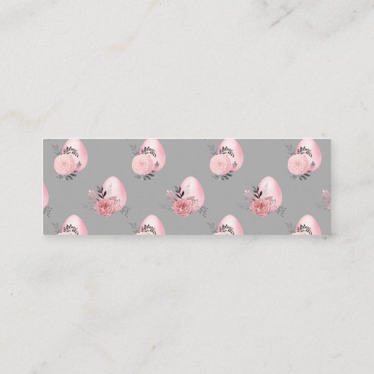 ピンクのイースターエッグスデリケートガーリー春 スキニー名刺 (裏面)