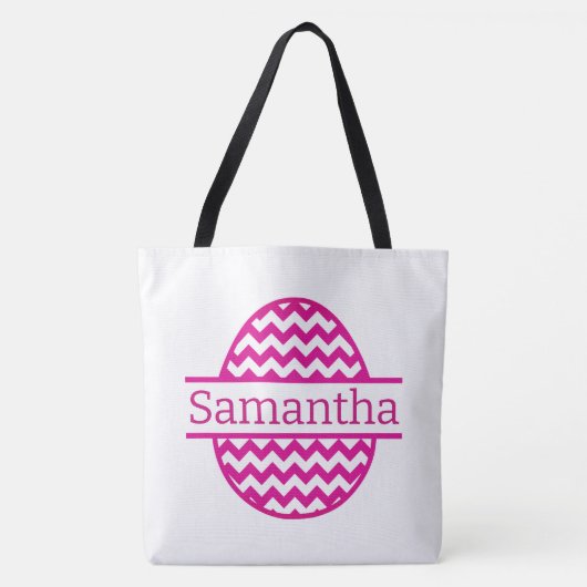 ピンクのイースターエッグ トートバッグ (正面)