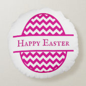 ピンクのイースターエッグ ラウンドクッション (裏面)