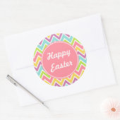 ピンクのイースターシール ラウンドシール (封筒)