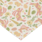 ピンクのイースターバニーズテーブルクロス テーブルクロス (アングル)