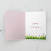 ピンクのイースターバニー カード (内部)