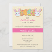 ピンクのイースターベイビーシャワー招待状 招待状 (正面)