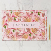 ピンクのイースターリリーランダムパターンフローラ写真撮影 ペーパーパッド (インサイチュ)