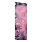 ピンクのウィッチスパイダーウェブハロウィンパーソナライズされた タンブラー (回転右)