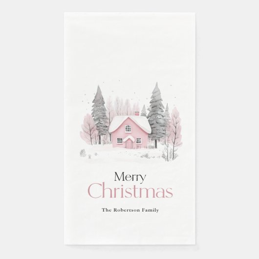 ピンクのウィンターコテージ クリスマス (正面)