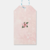 ピンクのウィンターベイビー ベイビー・イッツ・コールド・アウトサイド ベイビーシャワー ギフトタグ (裏面)