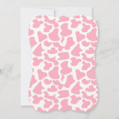 ピンクのウェスタン ツインカウガール ベイビーシャワー 招待状 (裏面)