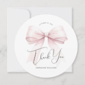 ピンクのウェディングシャワーのお礼のカード サンキューカード (正面)