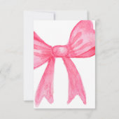 ピンクのウェディングシャワーのお礼のカード サンキューカード (裏面)