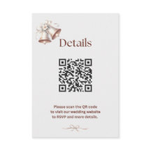 ピンクのウェディングベル 招待状 挿入用詳細