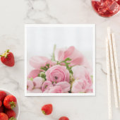 ピンクのウェディングローズ スタンダードランチョンナプキン (インサイチュ)