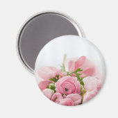 ピンクのウェディングローズ マグネット (正面/裏面)