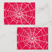 ピンクのウェブ ノートカード (正面/裏面)