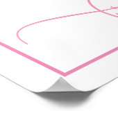 ピンクのウェルカムカード ポスター (角)