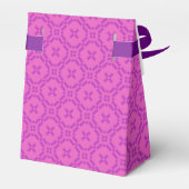 ピンクのウェールズのタペストリーパターン、シックなテントの好意ボックス フェイバーボックス (裏面サイド)