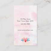 ピンクのウエディングケーキのベーカリー 名刺 (裏面)