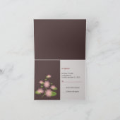 ピンクのウォーターリリー エレガント シンプル 現代の RSVP 招待状 (内部)