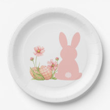 ピンクのウサギと春の花 Easter 
