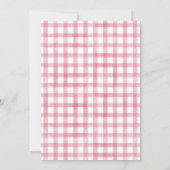 ピンクのウサギの女の子の誕生日パーティー 招待状 (裏面)