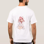 ピンクのウサギ娘 Tシャツ (裏面)