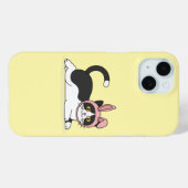 ピンクのウサギ帽子がキュートなタキシード猫のかわいいイラスト Case-Mate iPhoneケース (裏面 (横))
