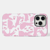 ピンクのウサギ模様 iPhoneケース (裏面横)