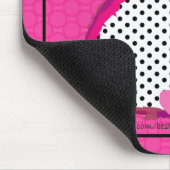 「ピンクのウサギ」のデジタル絵画のmousepad マウスパッド (コーナー)