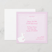 ピンクのウサギ イースターエッグ ハント ご招待状 招待状 (正面/裏面)