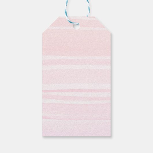 ピンクのウサギ イースター ギフトタグ - オーダーメイド名 (裏面)