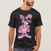 ピンクのウサギ Tシャツ (正面)
