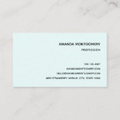 ピンクのウミガメお洒落&かわいい 名刺 (裏面)