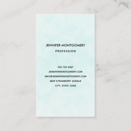 ピンクのウミガメお洒落&かわいい 名刺 (裏面)