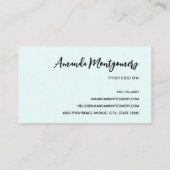 ピンクのウミガメお洒落&かわいい 名刺 (裏面)