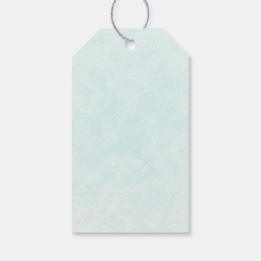 ピンクのウミガメ&お洒落かわいいパーティーありがとう ギフトタグ (裏面)