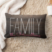 ピンクのウ素朴ッドシックファミリーモノグラム ランバークッション (ブランケット)