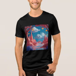 ピンクのエイリアンワールド トライブレンドTシャツ