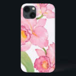 ピンクのエキゾチックな水彩画の花 iPhone 13ケース<br><div class="desc">ピンクのエキゾチックな水彩画によっては芸術家が開花します: ティムOToole</div>