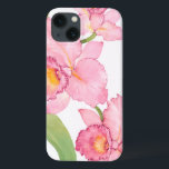 ピンクのエキゾチックな水彩画の花 iPhone 13ケース<br><div class="desc">ピンクのエキゾチックな水彩画によっては芸術家が開花します: ティムOToole</div>