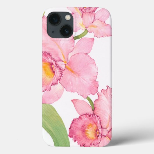 ピンクのエキゾチックな水彩画の花 Case-Mate iPhoneケース (裏面)