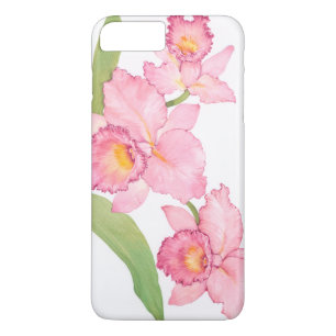 ピンクのエキゾチックな水彩画の花 iPhone 8 PLUS/7 PLUSケース