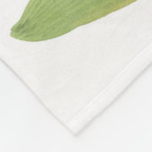 ピンクのエキゾチックな水色の花 フリースブランケット (角)