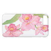 ピンクのエキゾチックな水色の花 Case-Mate iPhoneケース (裏面(横))