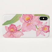 ピンクのエキゾチックな水色の花 Case-Mate iPhoneケース (裏面(横))