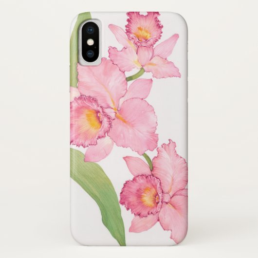 ピンクのエキゾチックな水色の花 Case-Mate iPhoneケース (裏面)